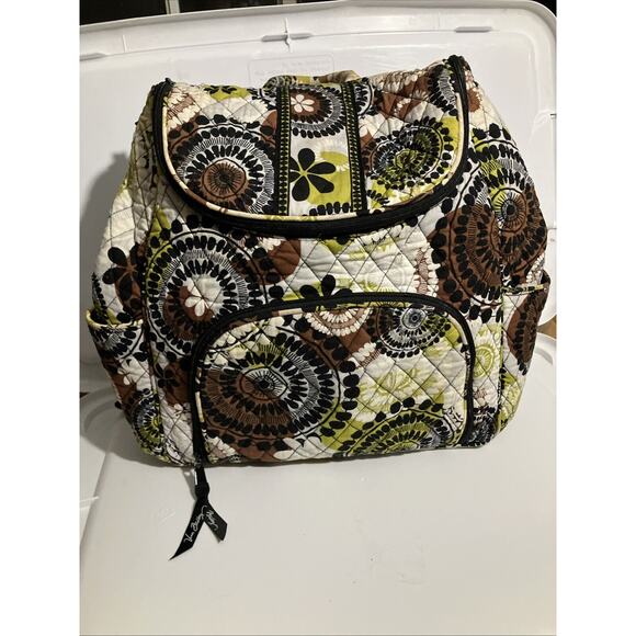Vera Bradley "Cocoa Moss" Quilted Campus Backpack, Retired Pattern Fall 2013 - Picture 8 of 8
